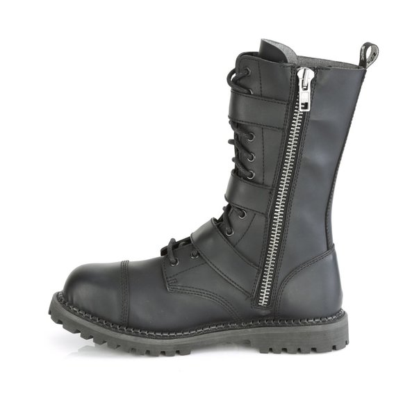Gothic Combat Steel Toe Knee High Boots main image 4